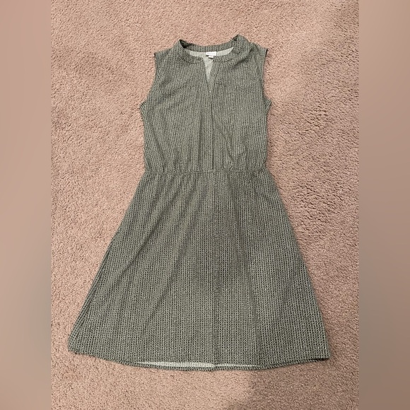 MERONA Chinese Collared Chevron Olive Green Dress - Picture 2 of 9